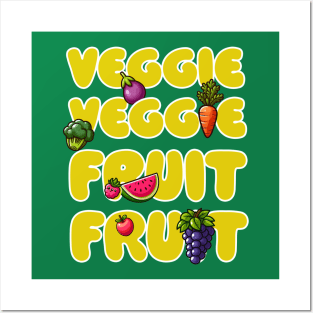 Veggie Veggie Fruit Fruit V2 Posters and Art